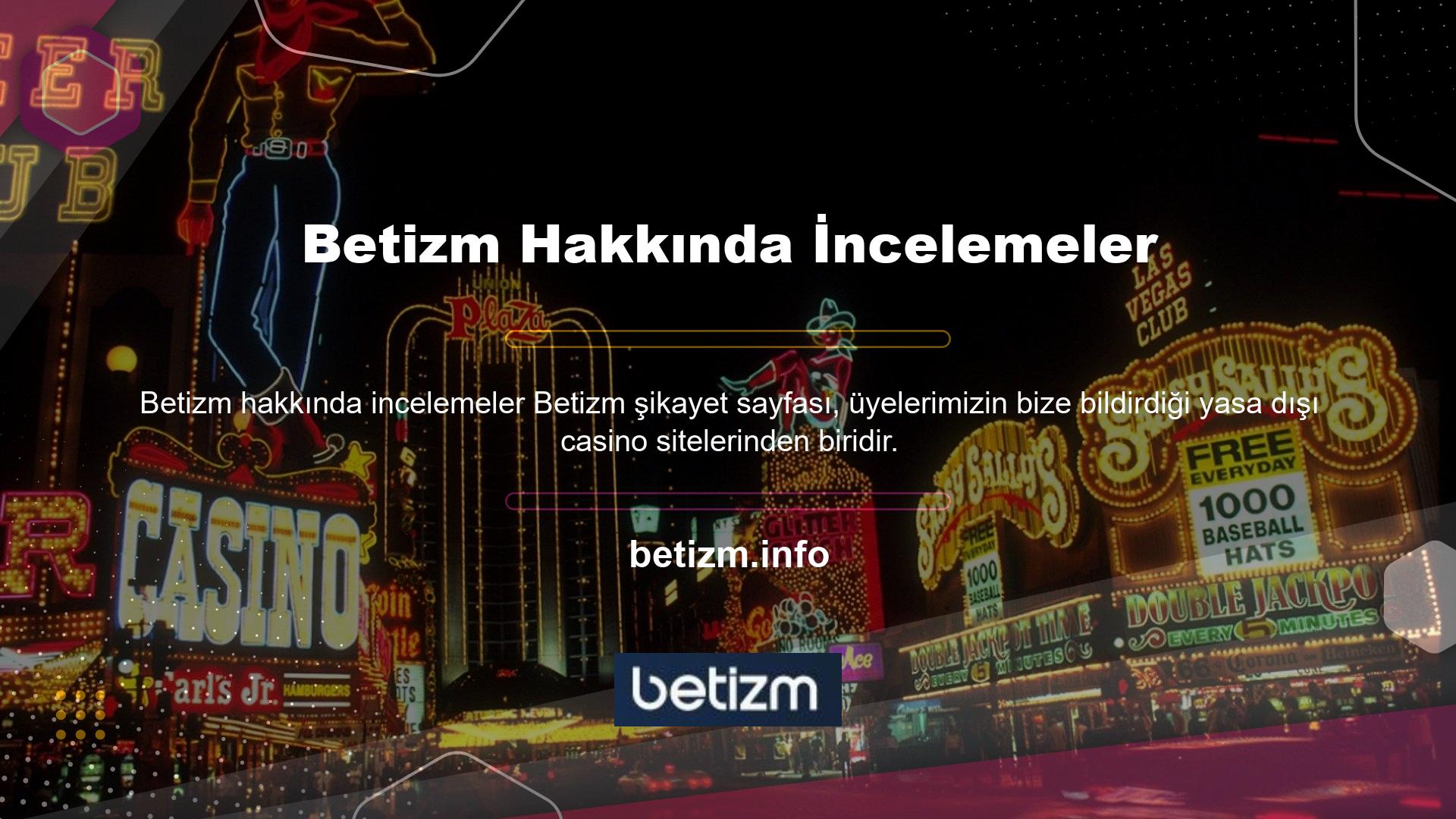 Betizm bahisleri çok çeşitli turnuvalar ve casino oyunları sunar